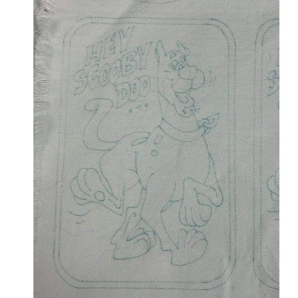 1976 Hanna-Barbera  Dog Scobie Doo- Fabric Canvas Pattern- 3 Styles- Set of Two